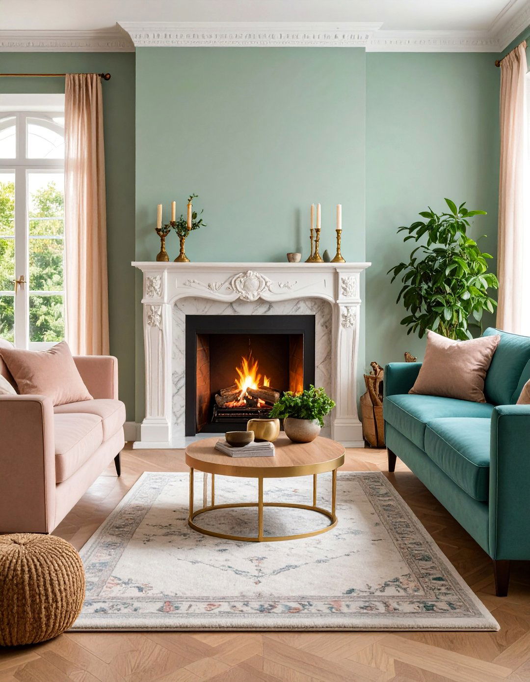 Traditional Living Room with Fireplace Focal Point - 25 Traditional Living Room Ideas