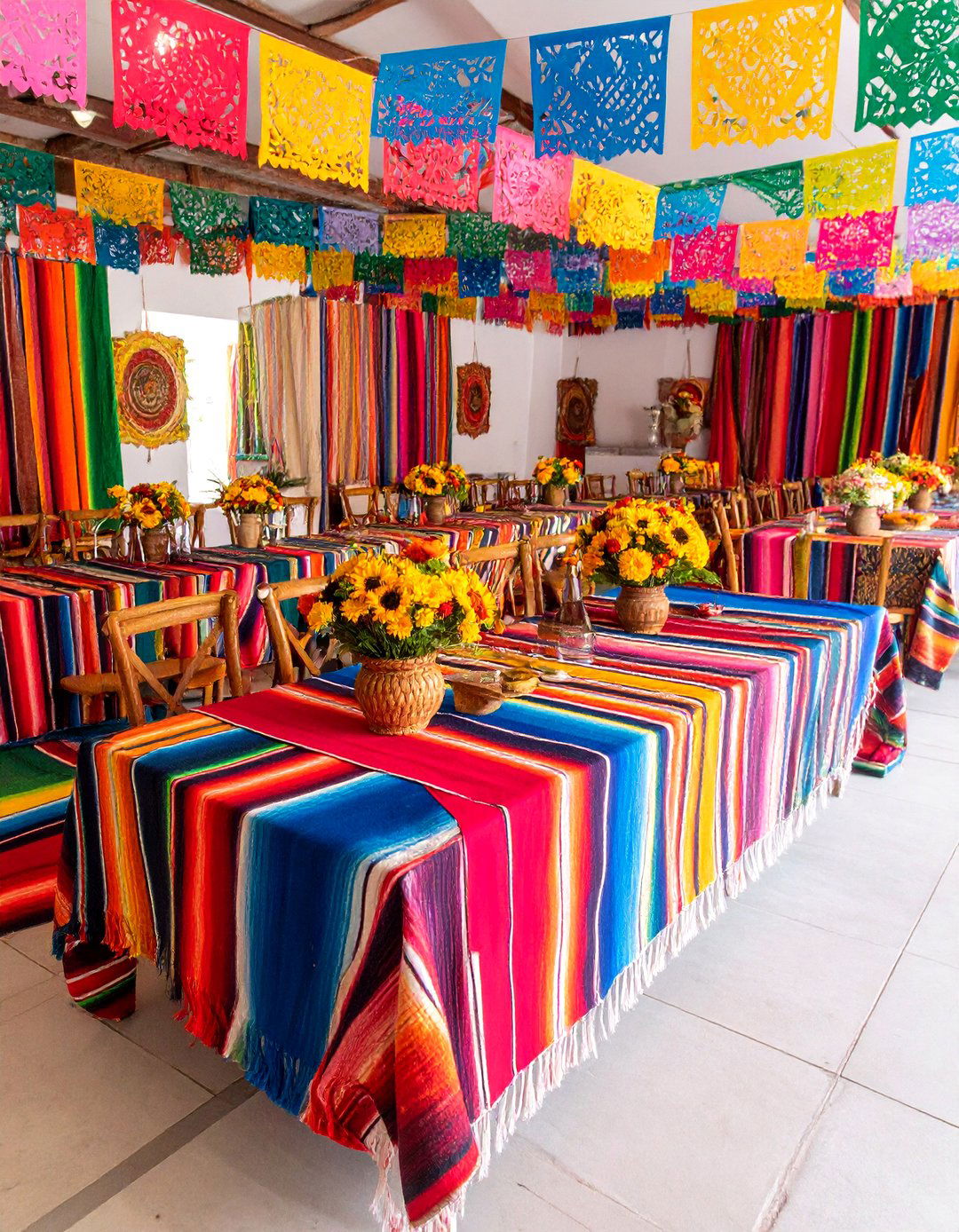 Traditional Mexican Serape Textile Design - 25 Mexican Wedding Ideas