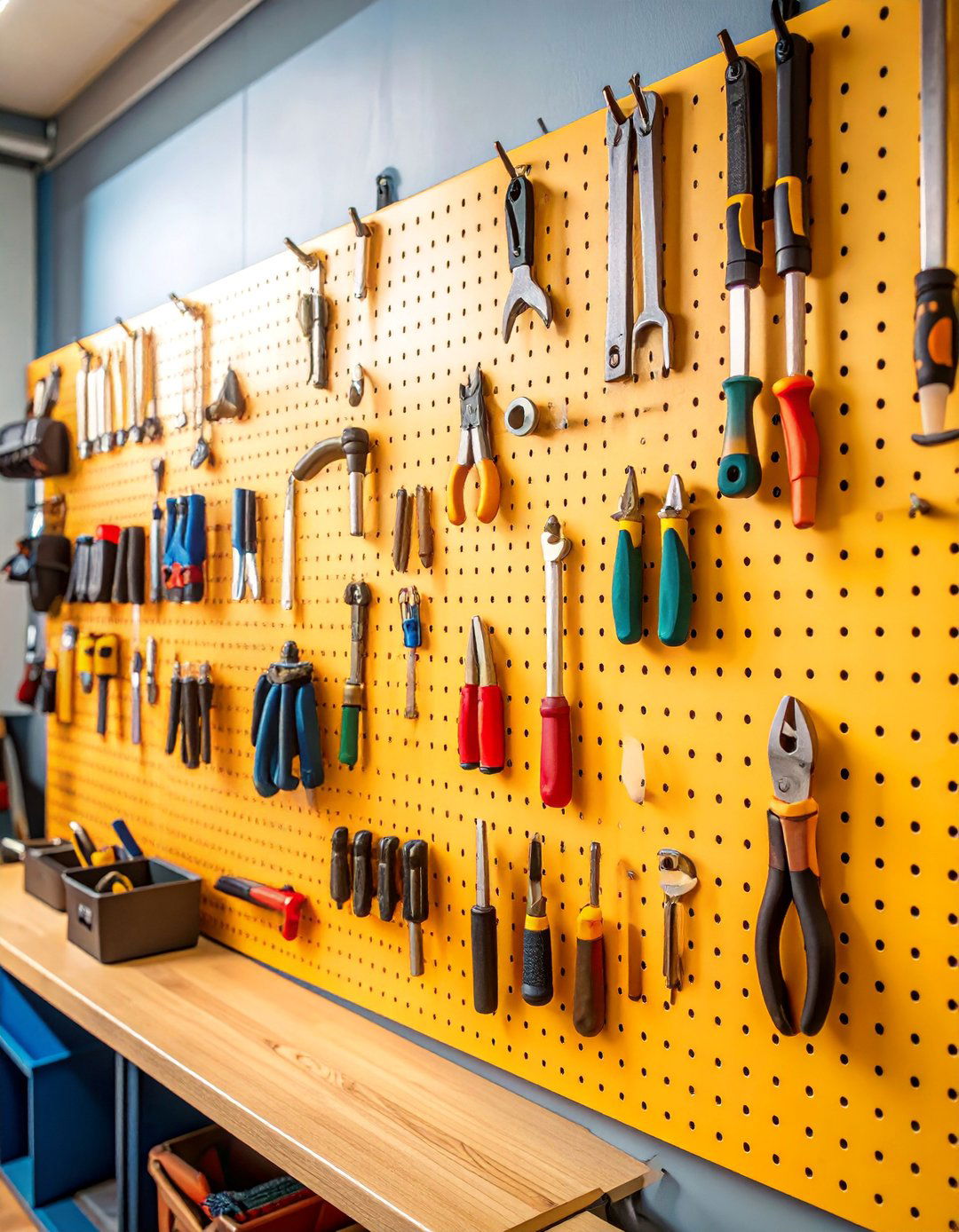 Traditional Pegboard Tool Organization - 25 Garage Wall Ideas