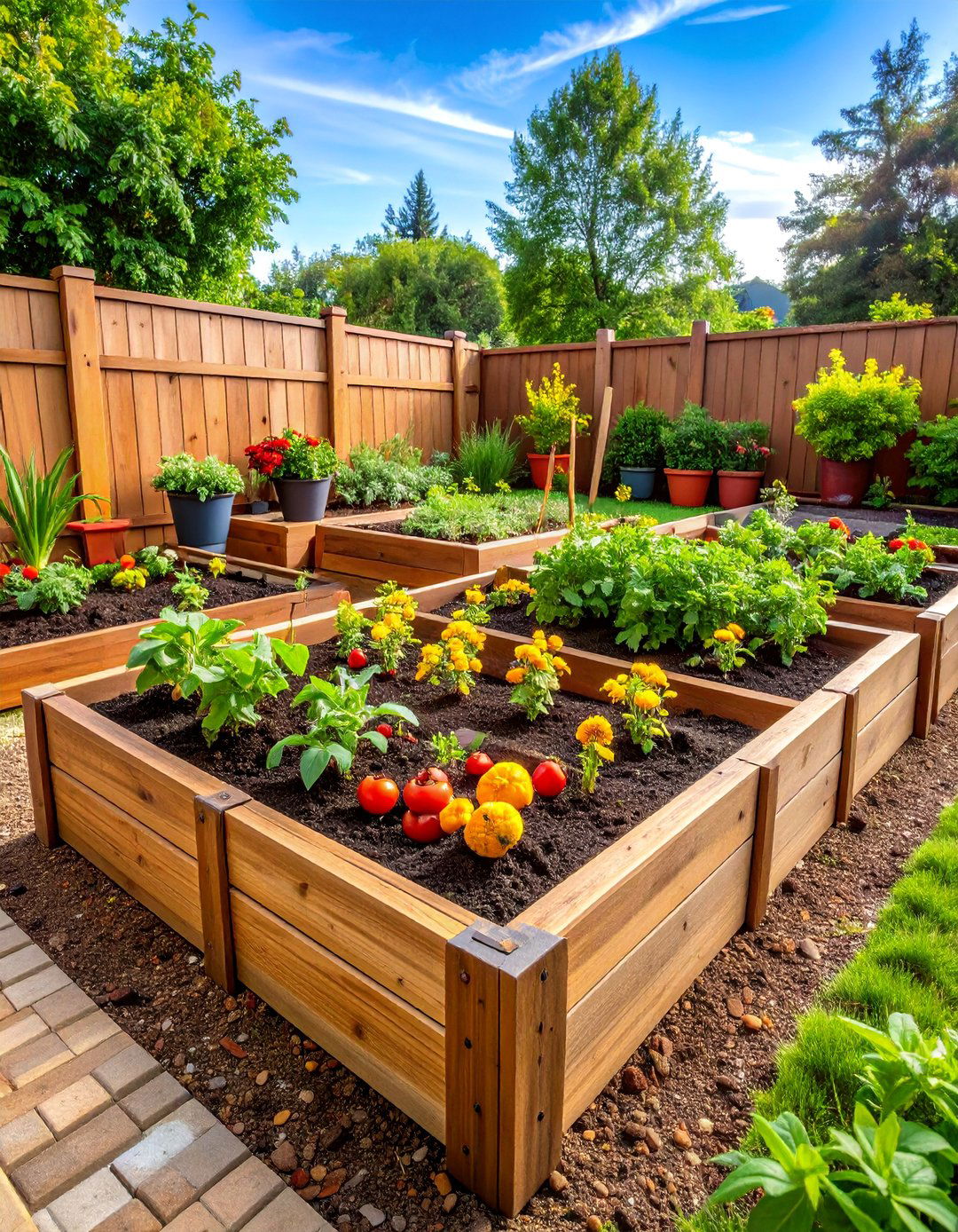 Traditional Raised Garden Bed with Block Foundation - 25 Cinder Block Garden Ideas