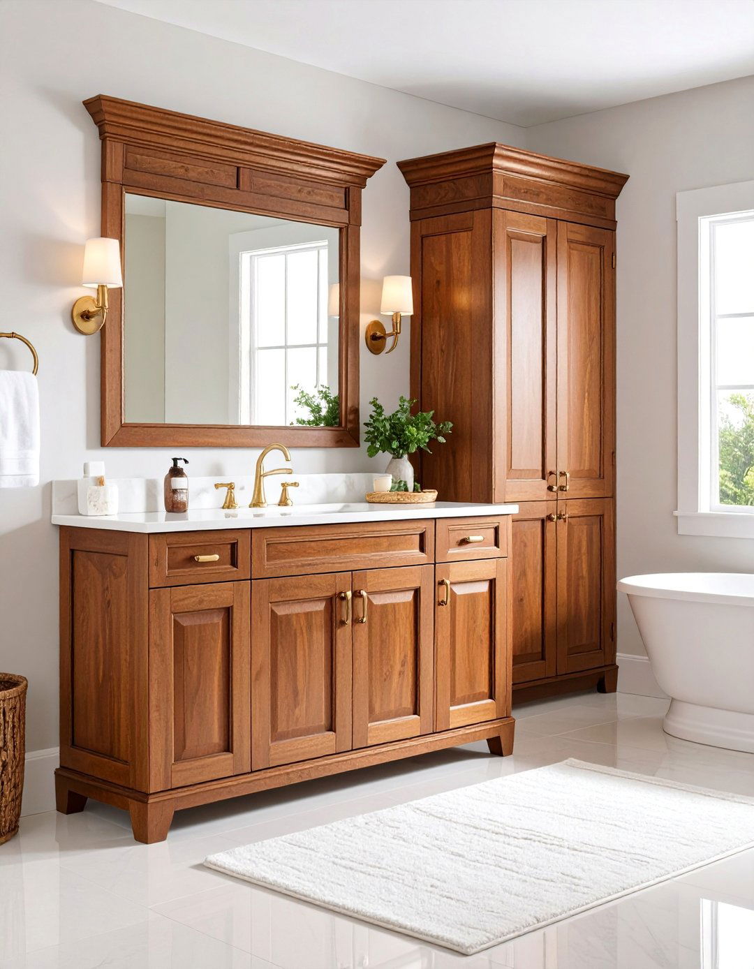 Traditional Raised Panel Bathroom Cabinet - 25 Bathroom Cabinet Ideas