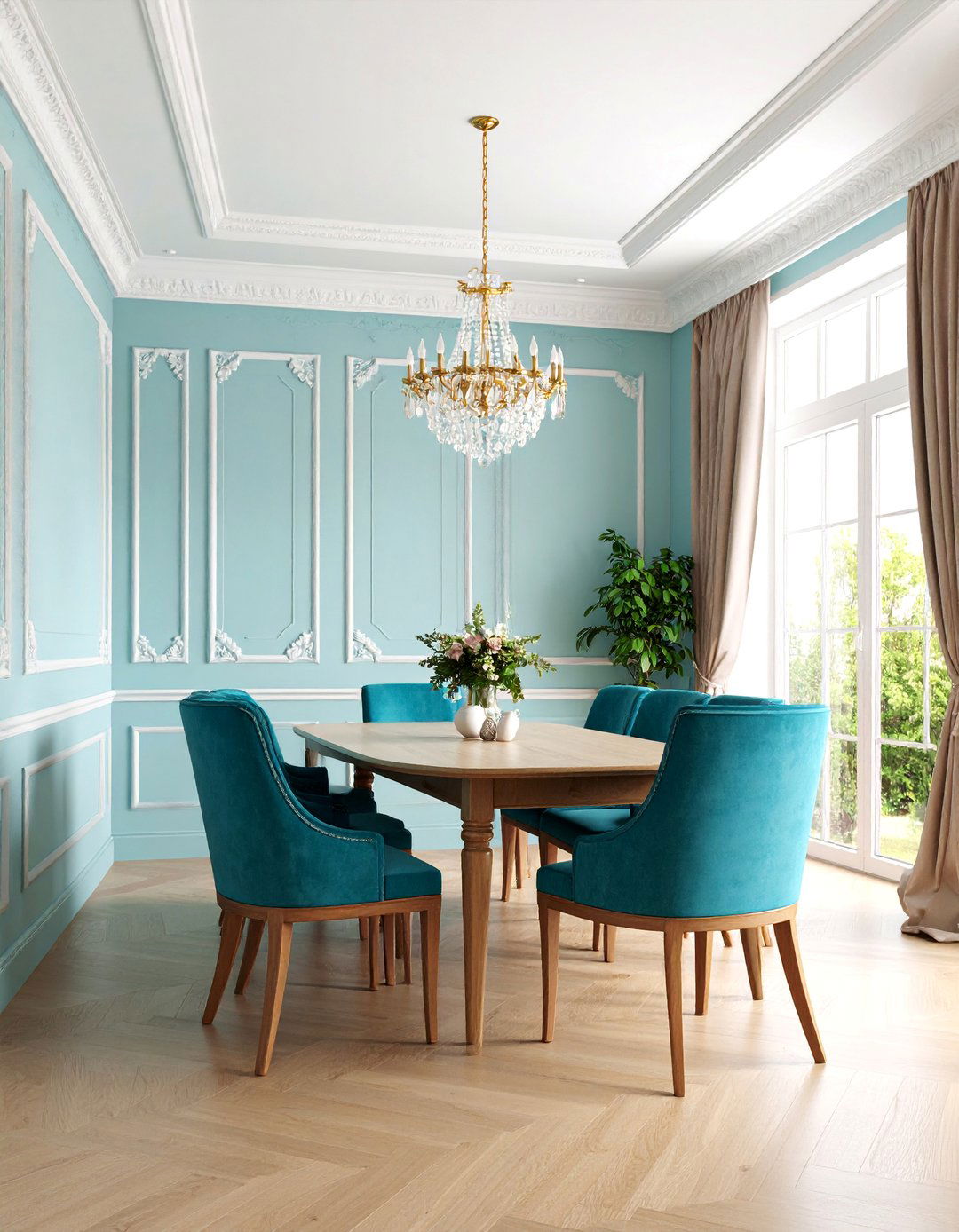 Traditional Raised Panel Dining Room Wainscoting - 25 Dining Room Wall Paneling Ideas