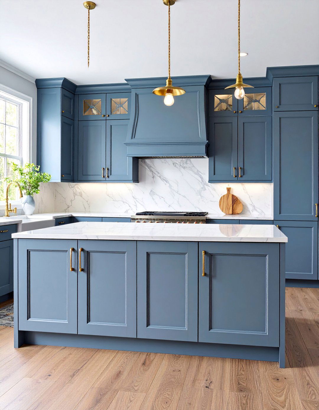 Traditional Raised Panel Kitchen with Warm Grey Cabinets - 25 Grey and White Kitchen Designs