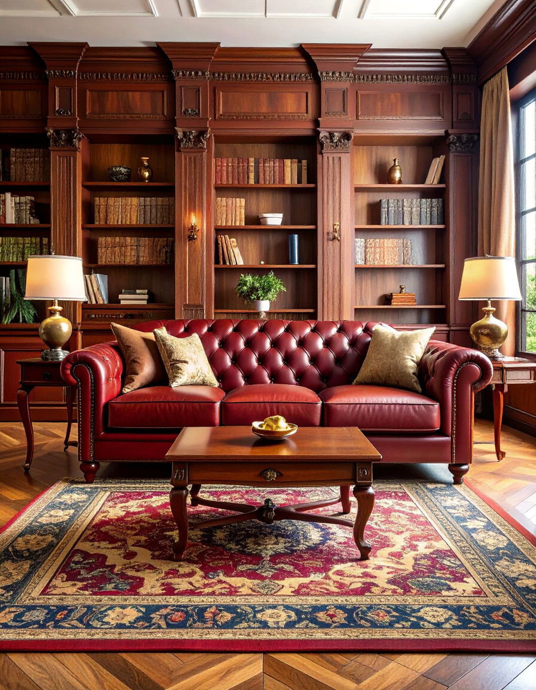 Traditional Red Leather Sofa Living Room - 25 Red Couch Living Room Ideas
