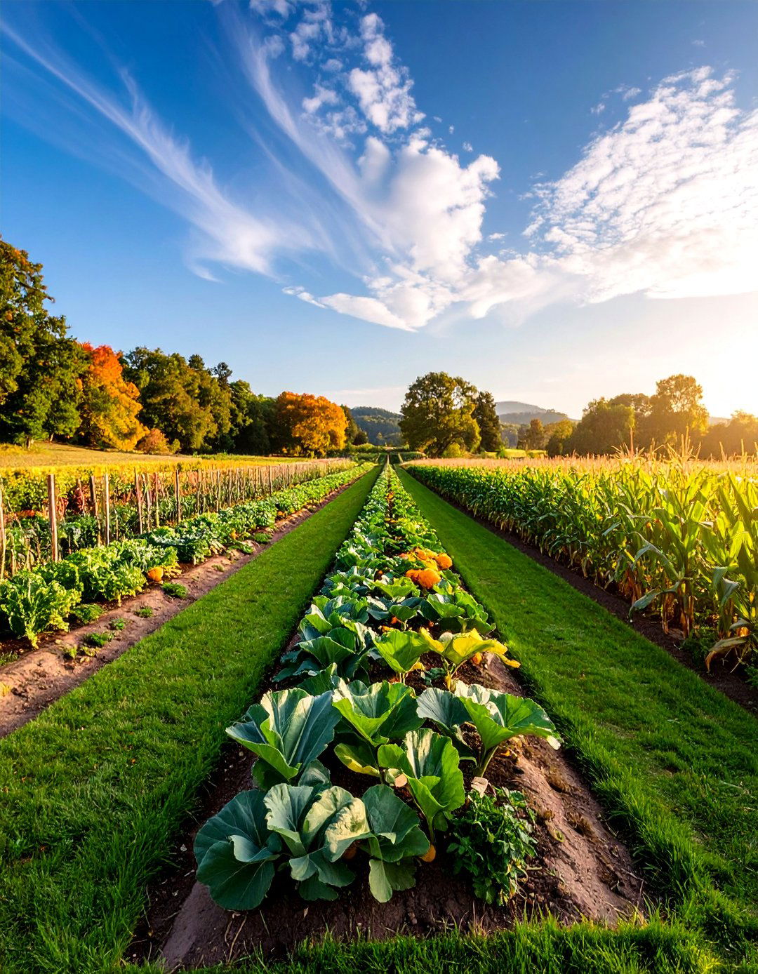 Traditional Row Garden with Companion Planting - 25 Vegetable Garden Ideas