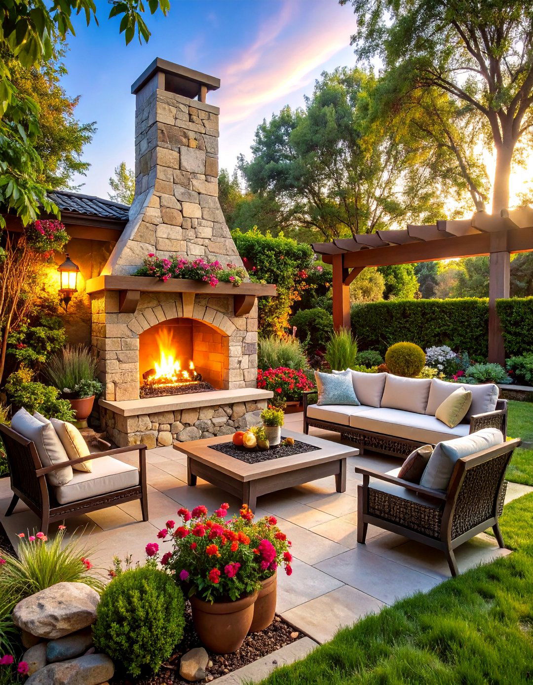 Traditional Rumford Design Outdoor Adaptation - 25 Rustic Outdoor Fireplace Ideas