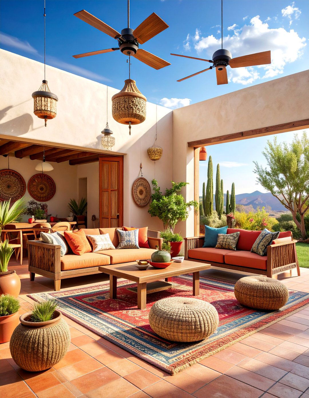 Traditional Southwest Courtyard Room with Outdoor Connection - 25 Desert Themed Room Ideas