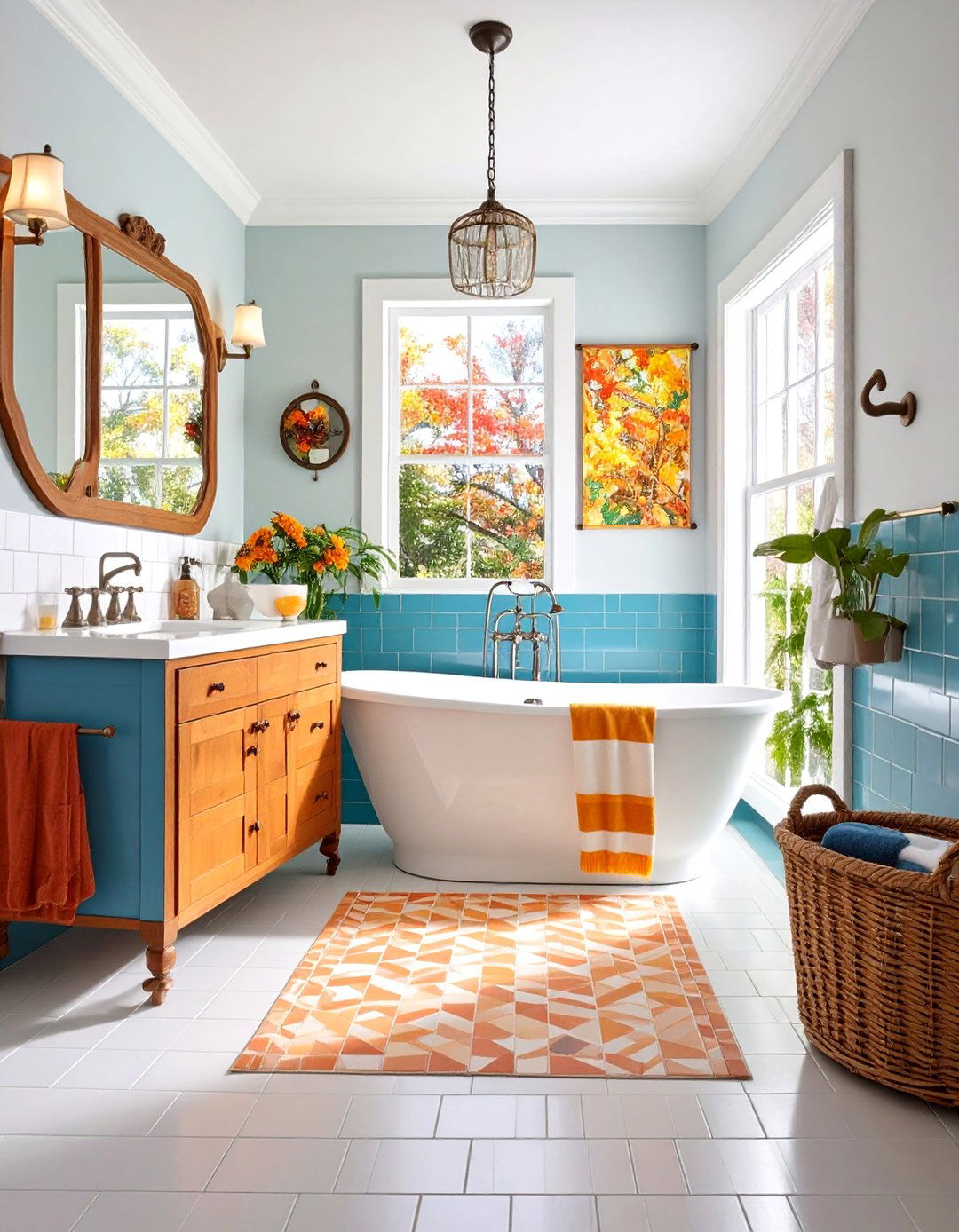 Traditional Style Bathroom with Hidden Accessibility Features - 25 Handicap Bathroom Ideas