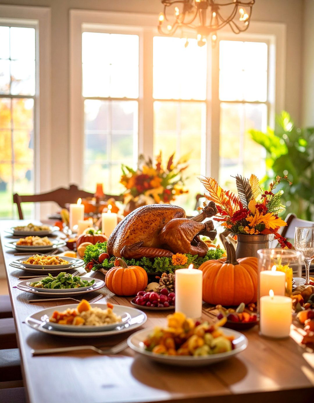 Traditional Thanksgiving Turkey Tribute - 25 Thanksgiving Centerpiece Ideas