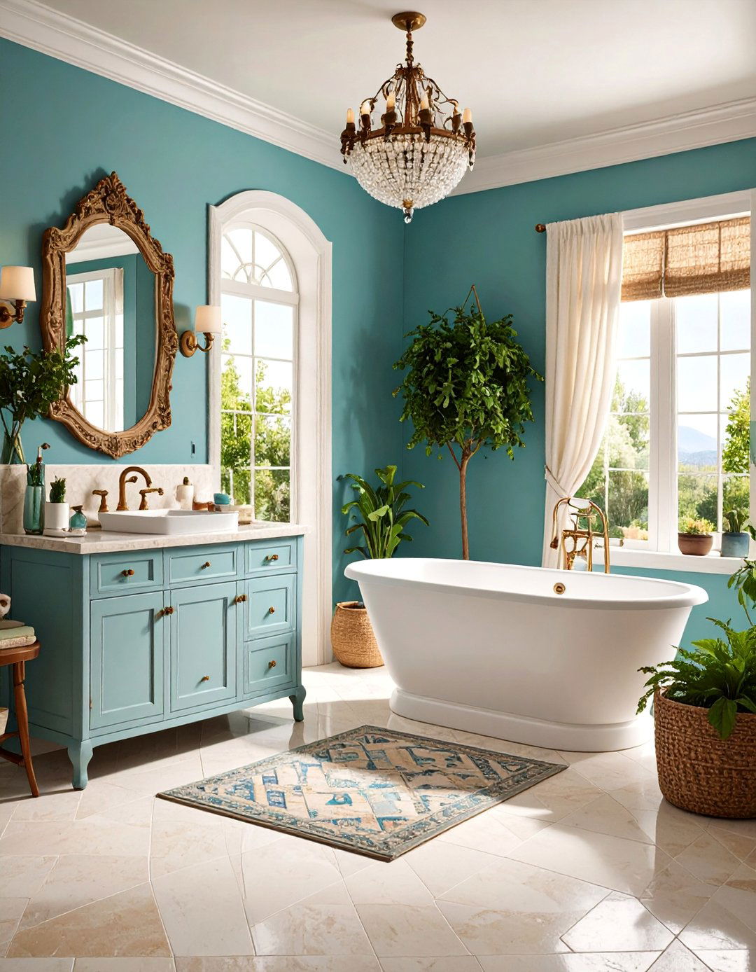Traditional Travertine Bathroom with Classic American Design - 25 Travertine Tile Bathroom Ideas