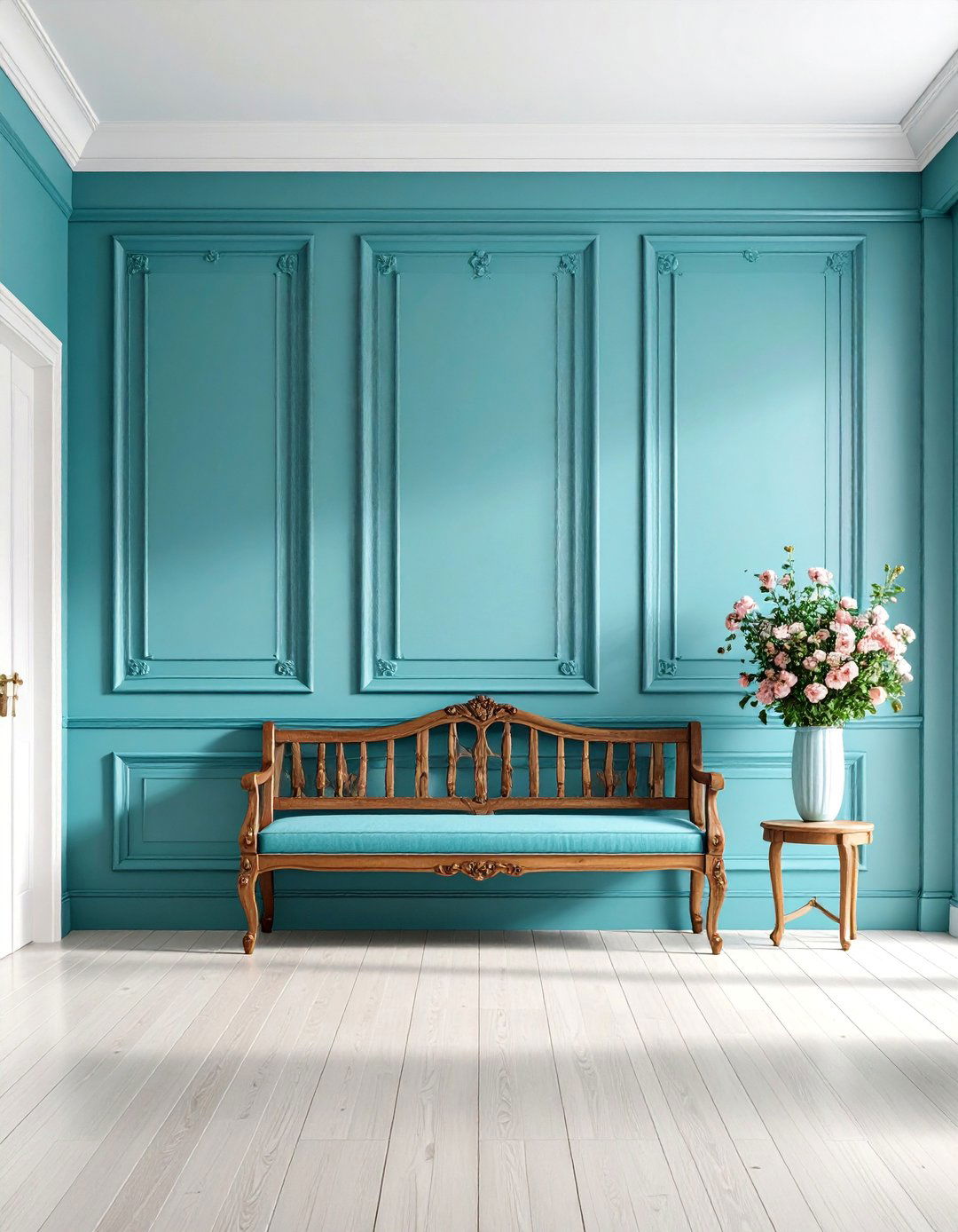 Traditional Wainscoting with Classic Bench - 25 Foyer Decor Ideas