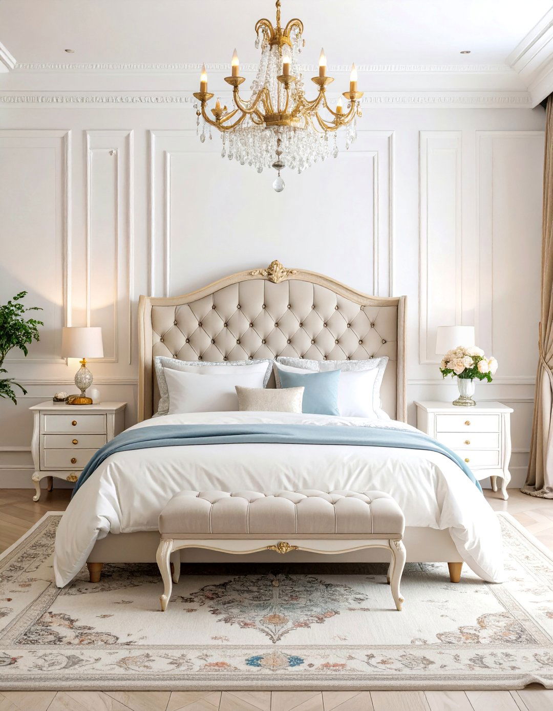 Traditional White Elegance Bedroom - 25 White Bedroom Ideas