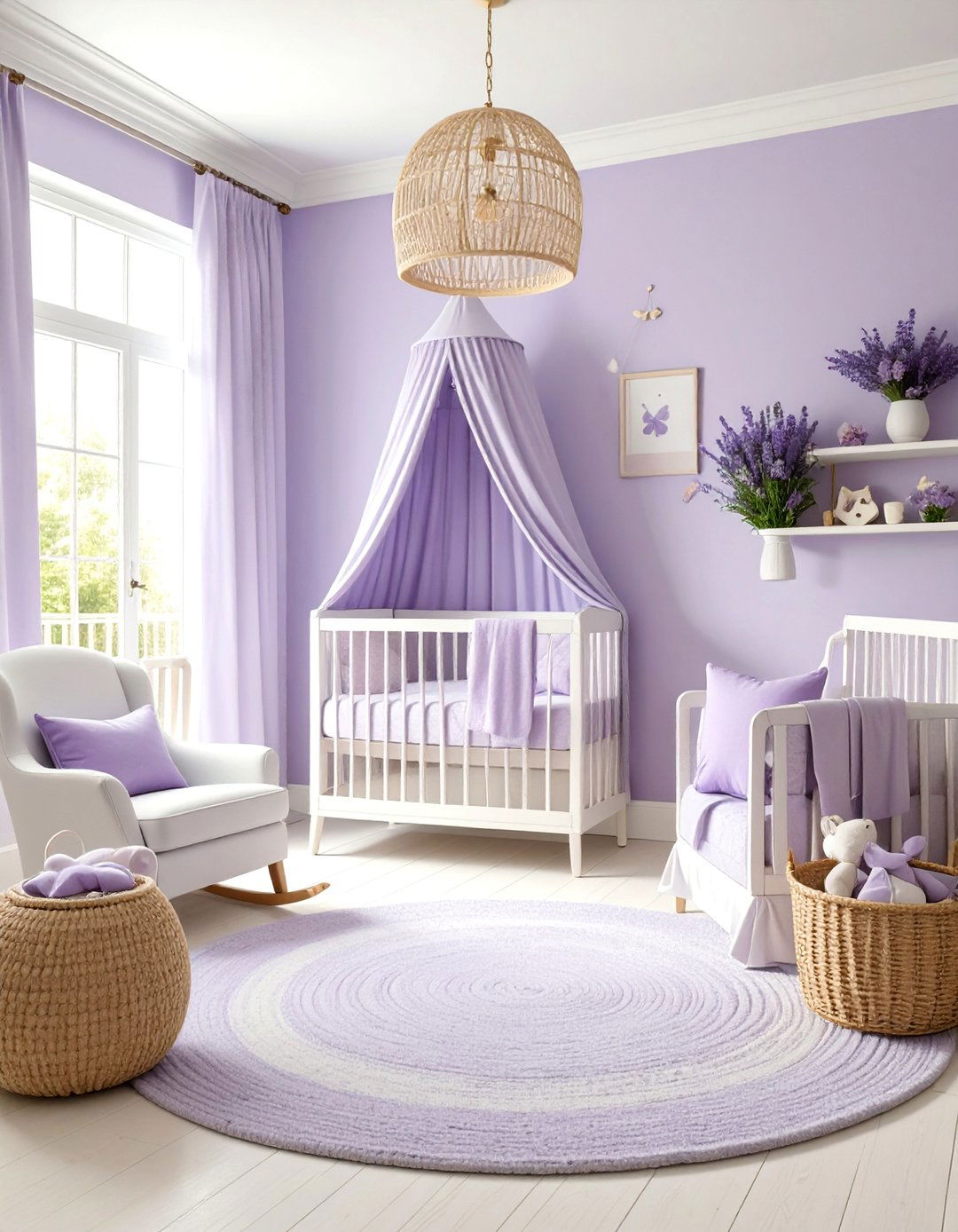 Tranquil Lavender Nursery - 25 Monochromatic Color Schemes for Rooms