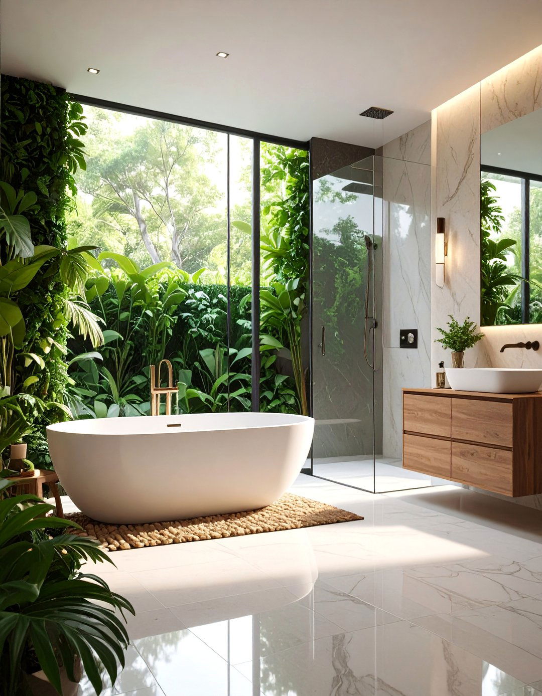 Transitional Bathroom with Spa Elements - 25 Transitional Interior Design Ideas