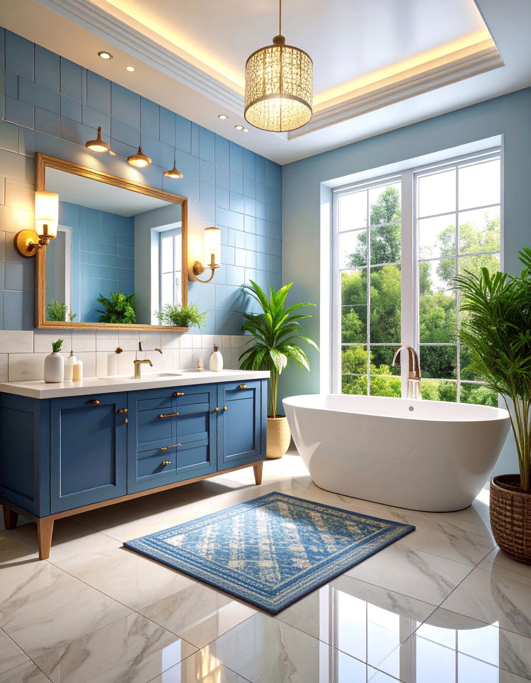 Transitional Classic Elegance - 25 Windowless Bathroom Ideas