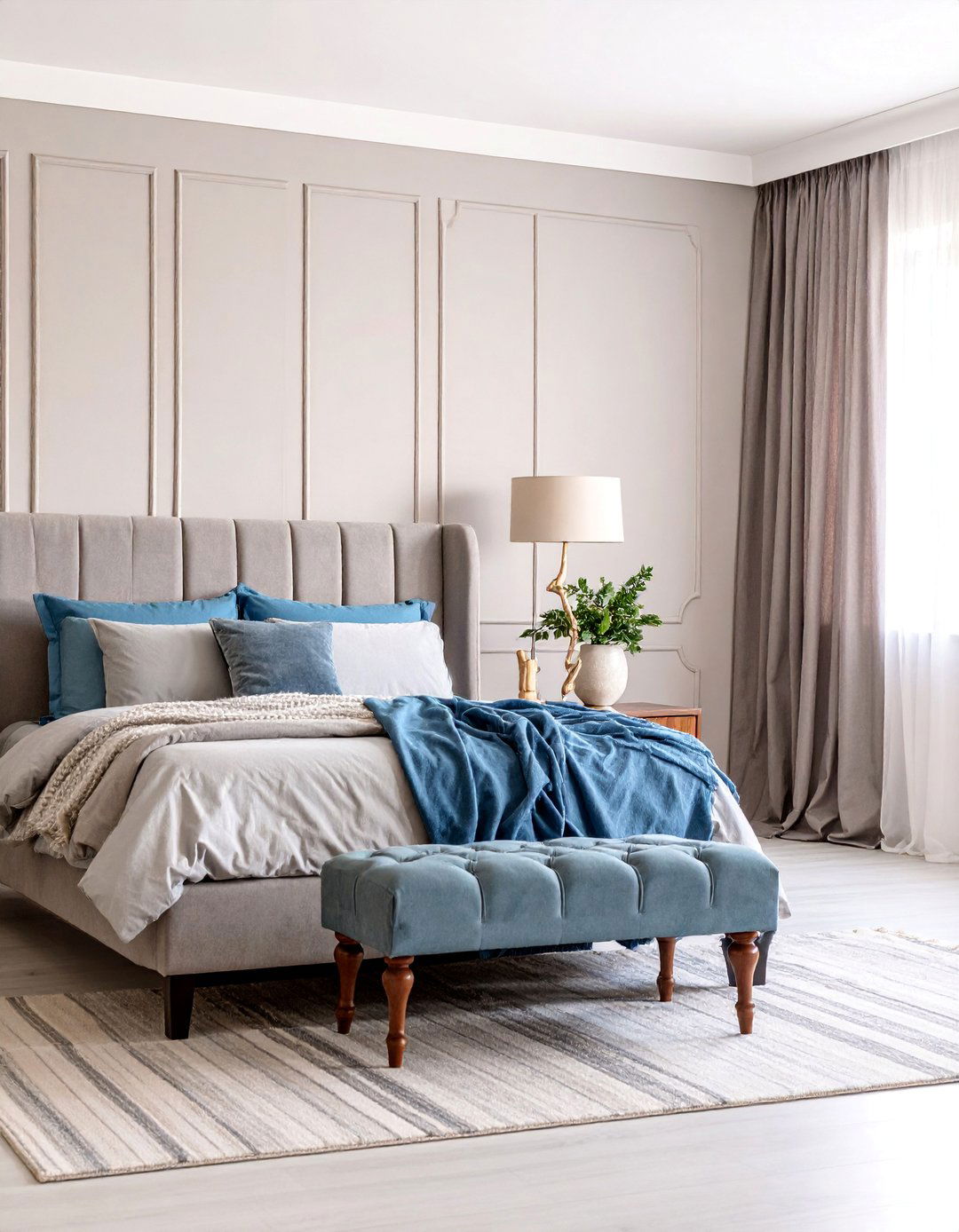 Transitional Elegant Bedroom with Custom Built Ins - 25 Master Bedroom Ideas