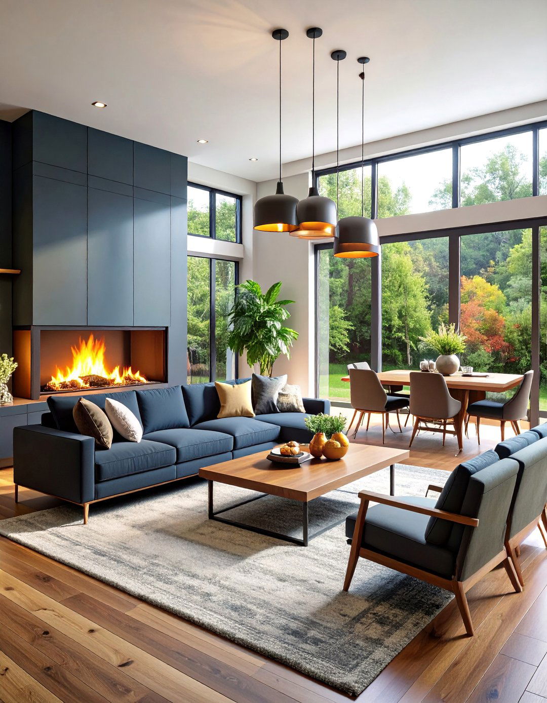 Transitional Great Room with Mixed Materials - 25 Great Room Ideas
