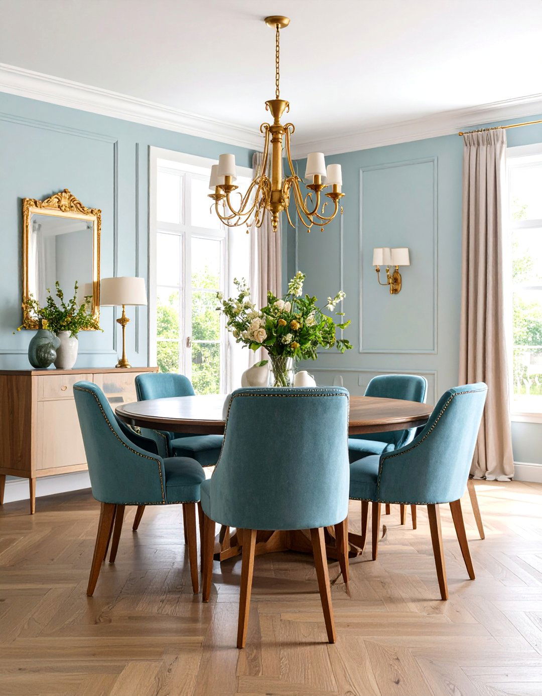 Transitional Greige Dining Room with Statement Lighting - 25 Greige Interior Design Ideas