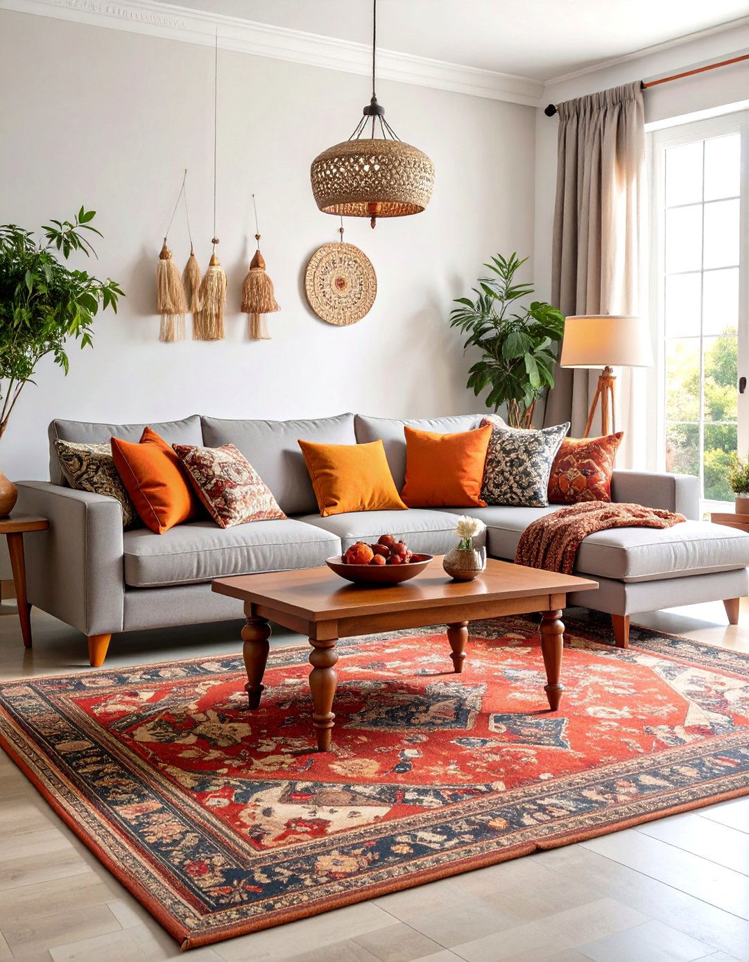 Transitional Grey Sectional with Classic Elements - 25 Grey Sectional Living Room Ideas
