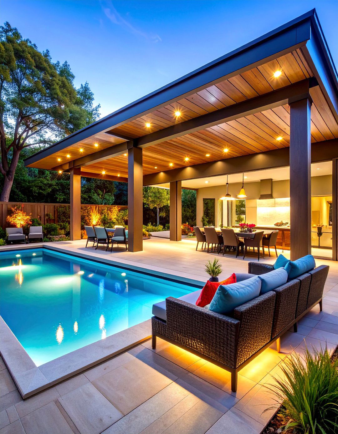 Transitional Indoor Outdoor Living Lighting - 25 Soffit Lighting Ideas