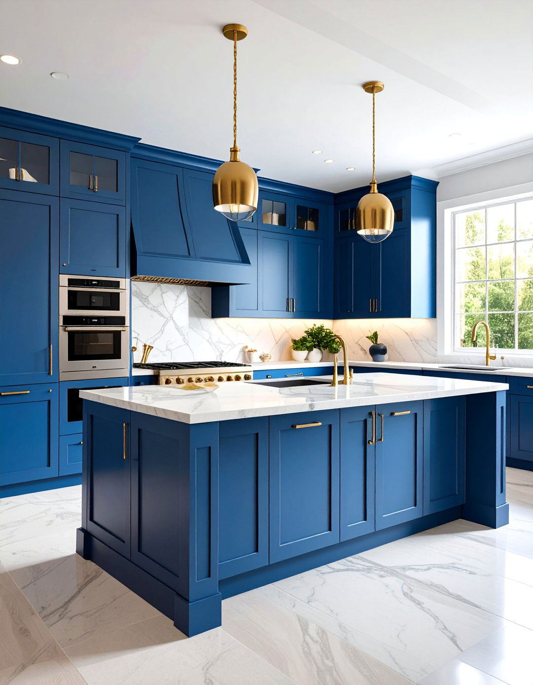 Transitional Kitchen with Two Tone Cabinets - 25 One Wall Kitchen Ideas