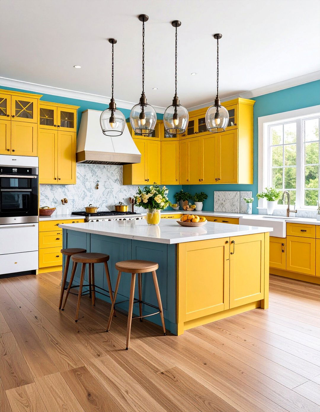 Transitional Kitchen with White Appliances and Mixed Textures - 25 Kitchen With White Appliances Ideas