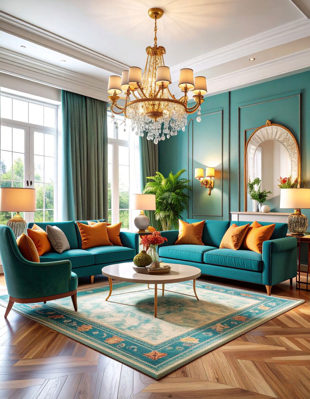 Transitional Living Room with Classic and Contemporary Balance - 25 Living Room Lighting Ideas