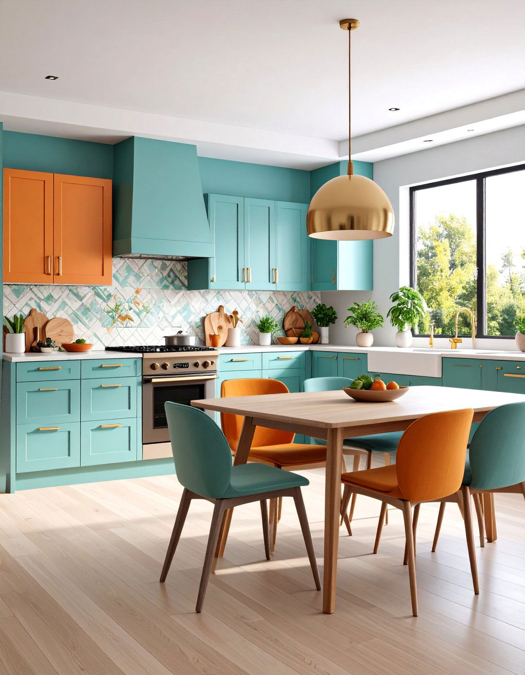 Transitional Open Kitchen with Mixed Cabinet Styles - 25 Open Kitchen Ideas