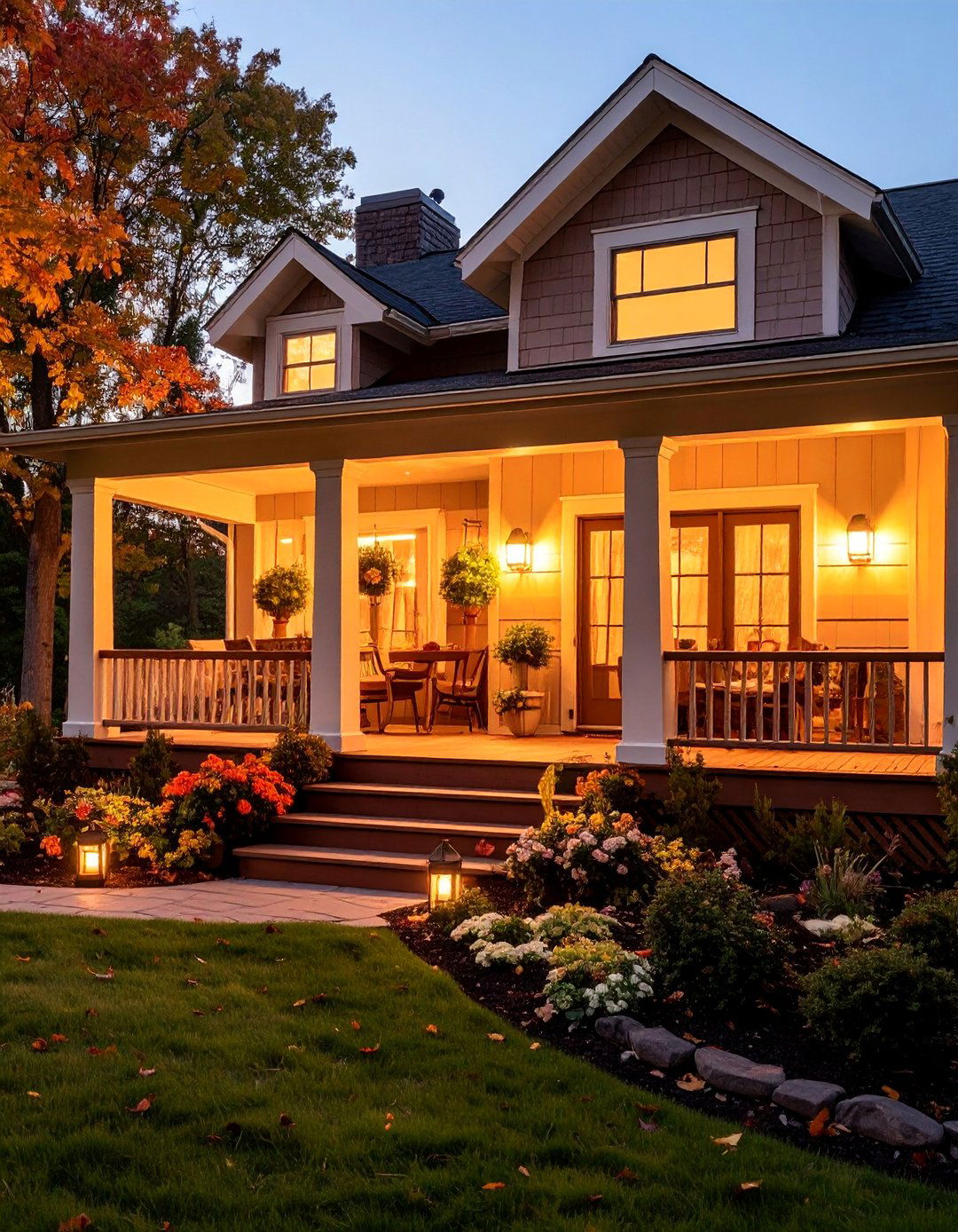 Transitional Porch Blending Traditional and Modern - 25 Raised Ranch Front Porch Ideas
