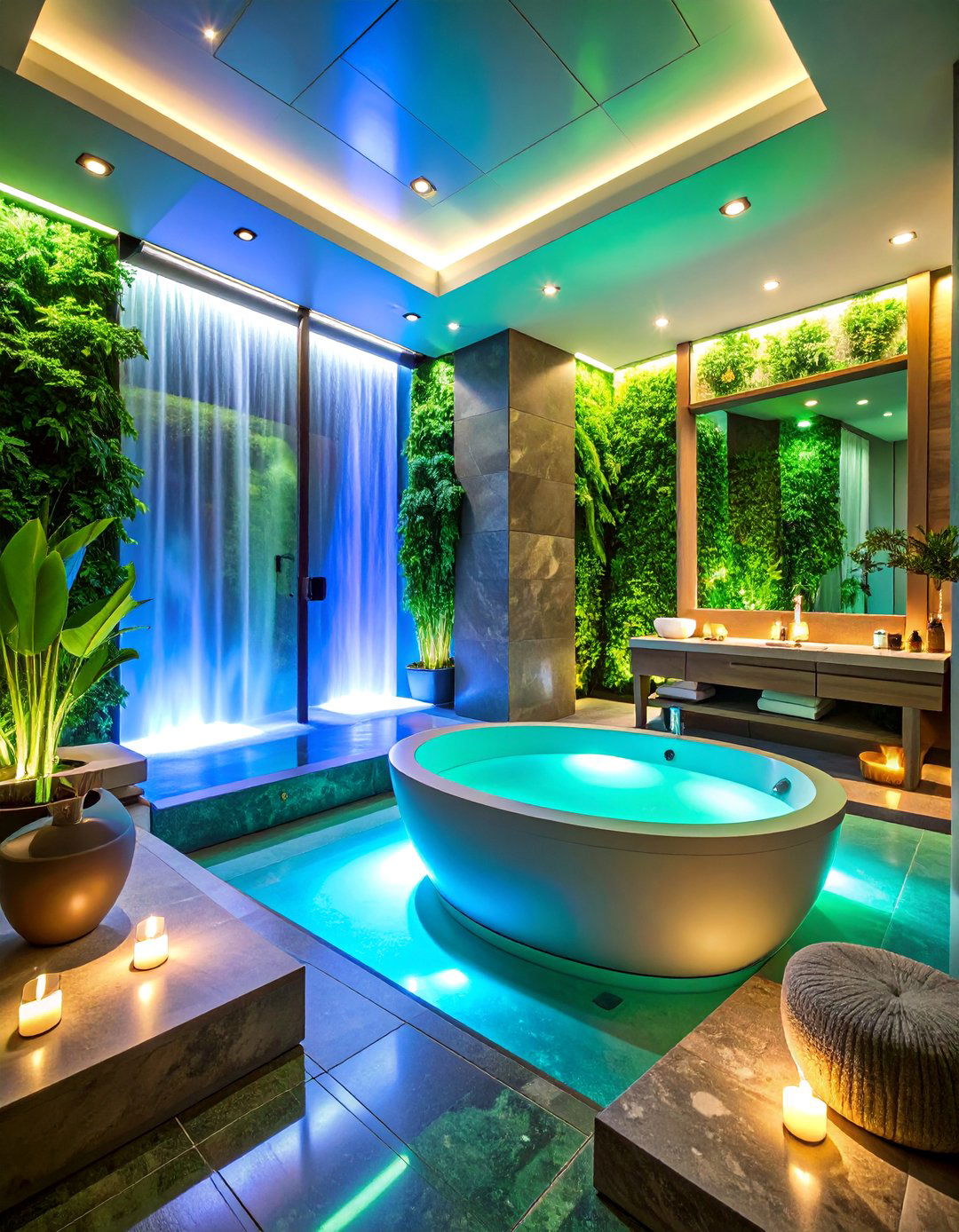Transitional Spa Bathroom with Wellness Features - 25 Primary Bathroom Ideas