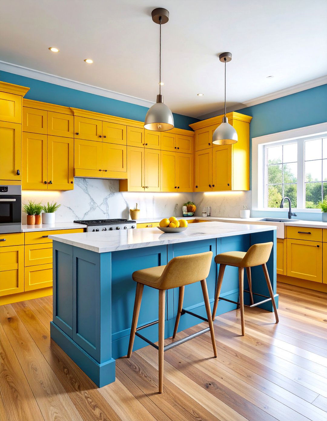 Transitional Style Bar with Mixed Materials - 25 Kitchen Bar Ideas