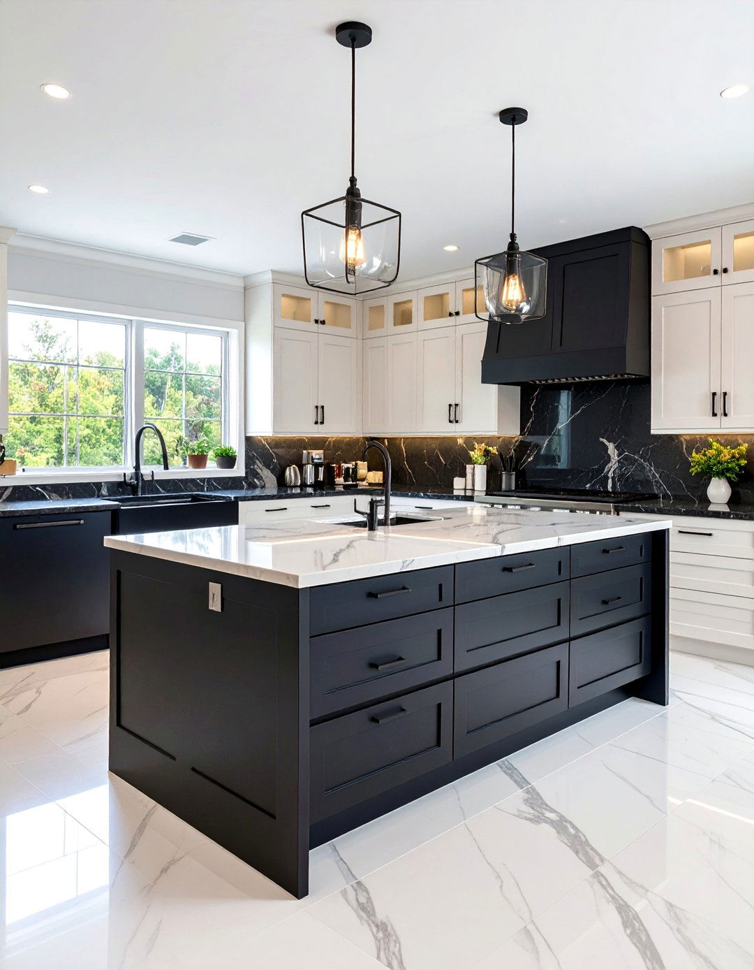 Transitional Two tone Off white Kitchen Cabinets - 25 Off-white Kitchen Cabinets