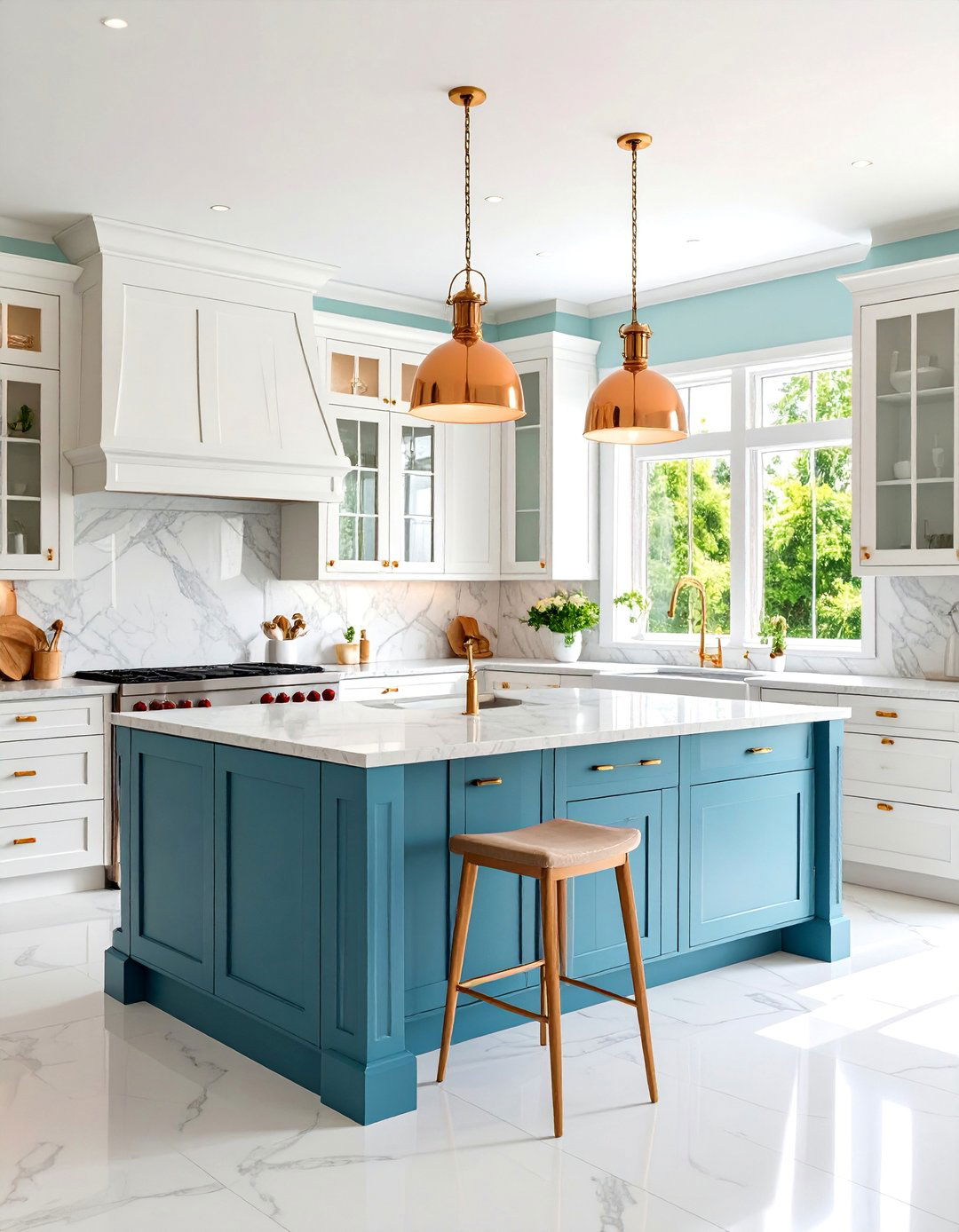Transitional White Kitchen with Black Island Storage Solutions - 25 white kitchen ideas with black island
