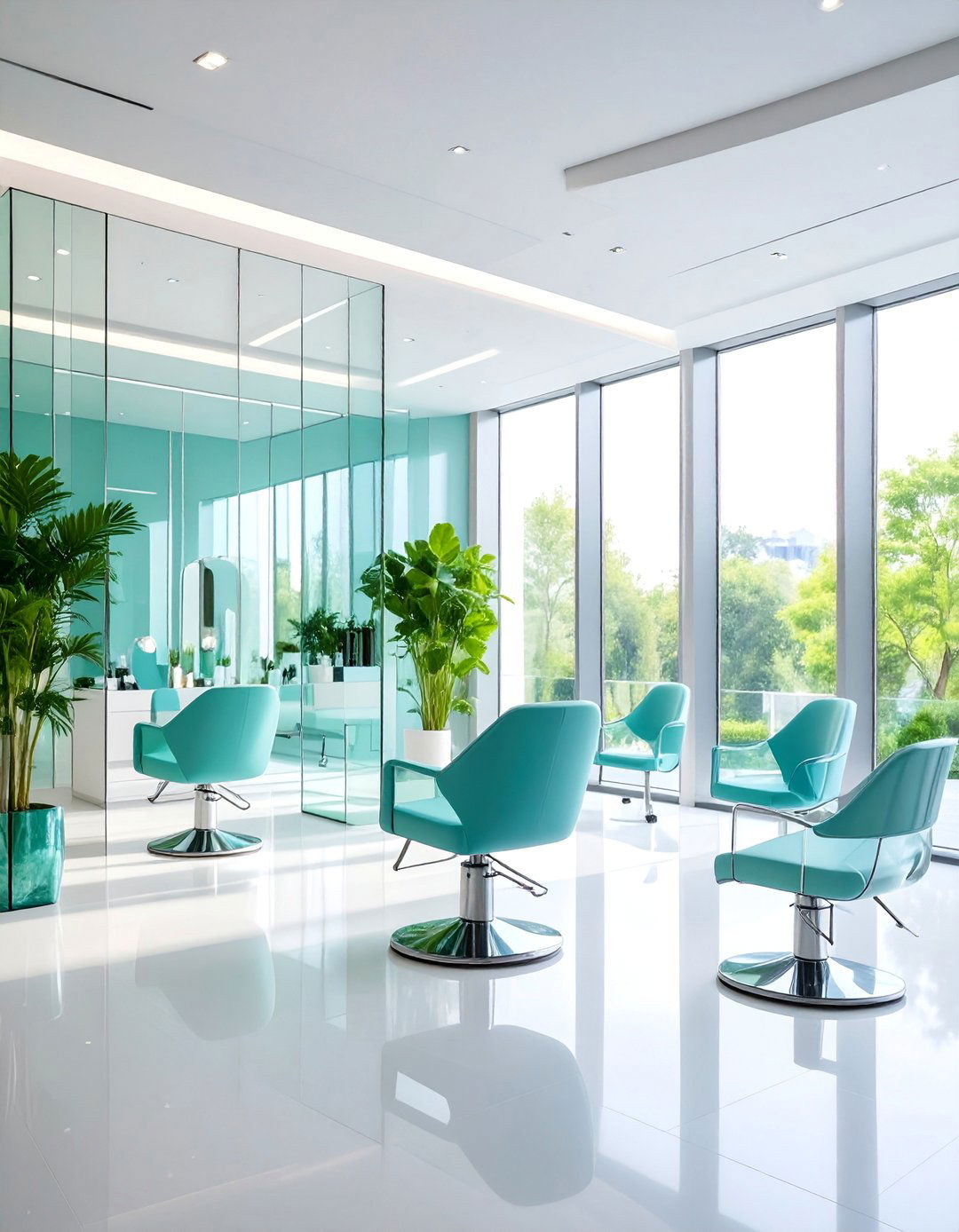 Transparent Glass Modern Salon - 25 Salon Interior Design Ideas