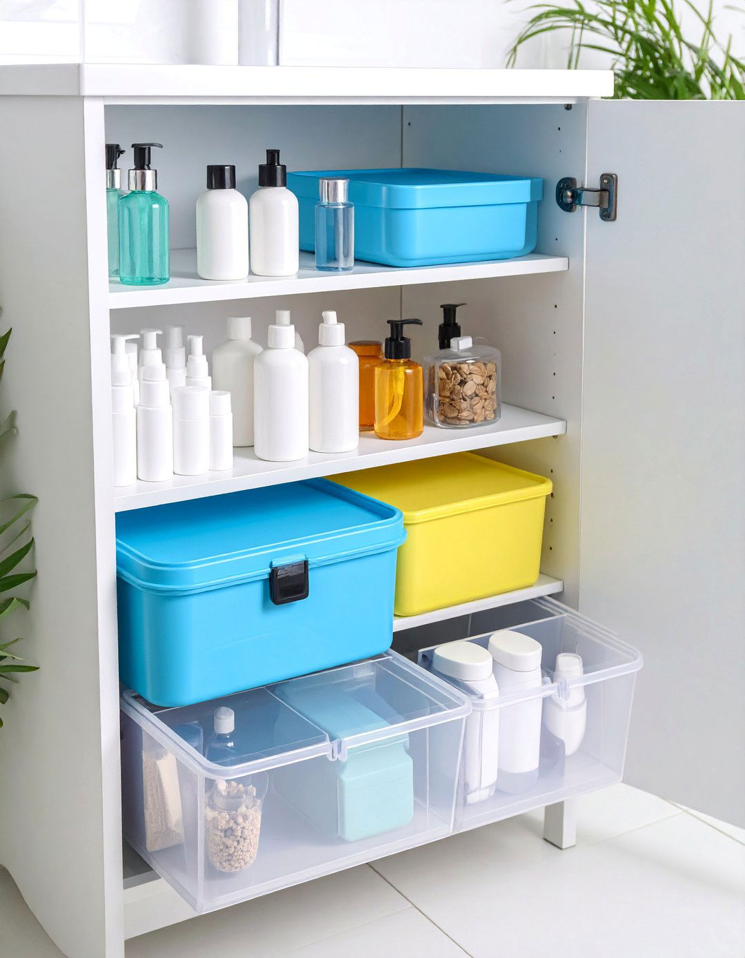 Travel Size Product Organization with Portable Storage Systems - 25 Bathroom Cabinet Organization Ideas