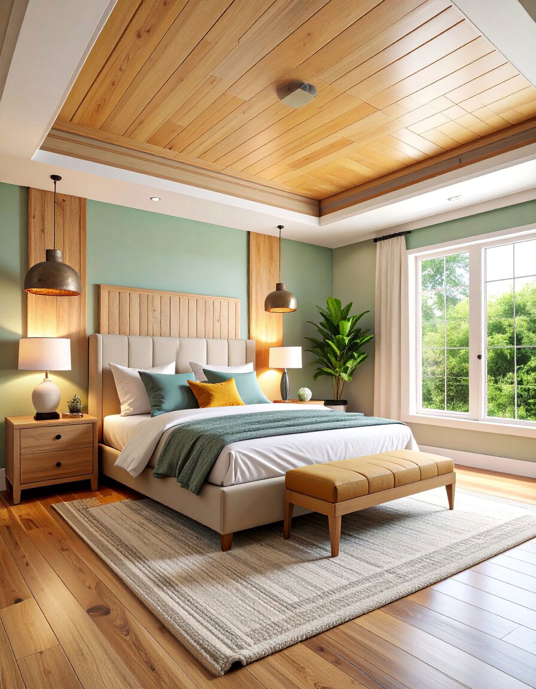 Tray Ceiling with Shiplap Accent - 25 Shiplap Ceiling Ideas
