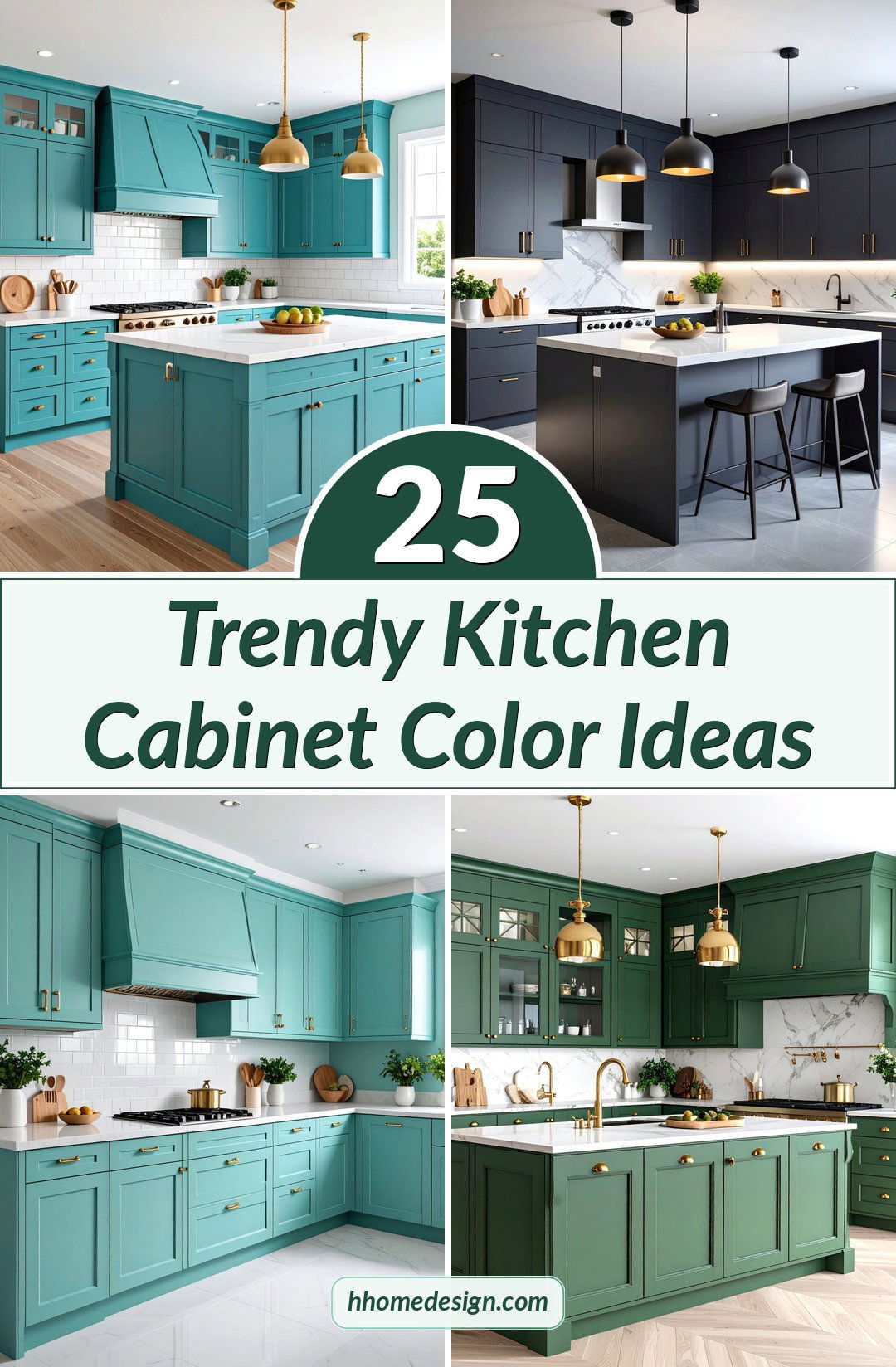 25 Trendy Kitchen Cabinet Color Ideas