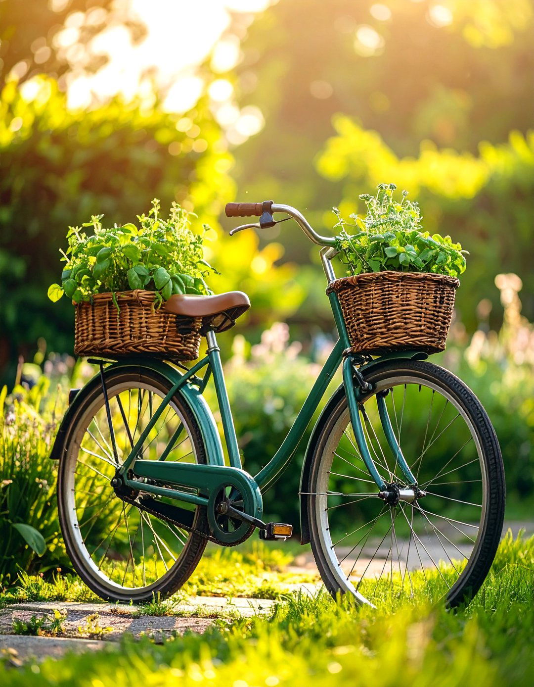 Tricycle Herb Garden Station - 25 Old Bicycle Garden Ideas