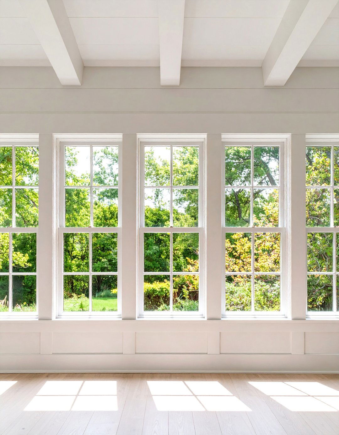 Triple Layer Farmhouse Window Header - 25 Farmhouse Interior Window Trim Ideas