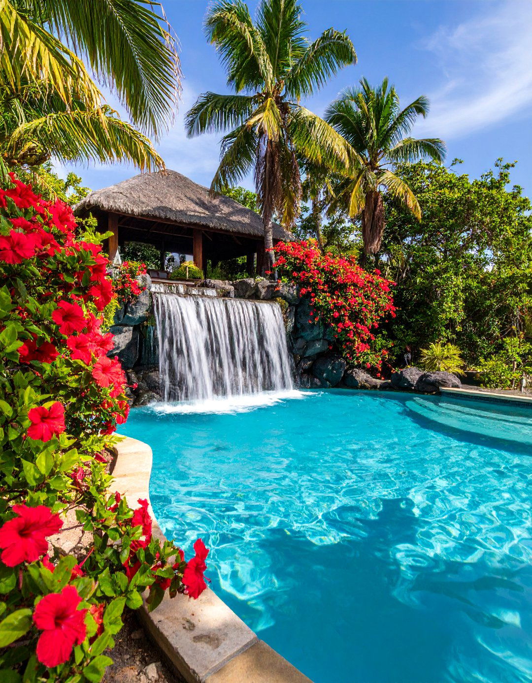 Tropical Backyard Lagoon Pool Paradise - 25 Tropical Backyard Ideas
