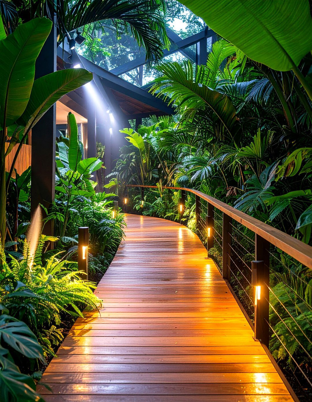 Tropical Backyard Rainforest Boardwalk Garden - 25 Tropical Backyard Ideas
