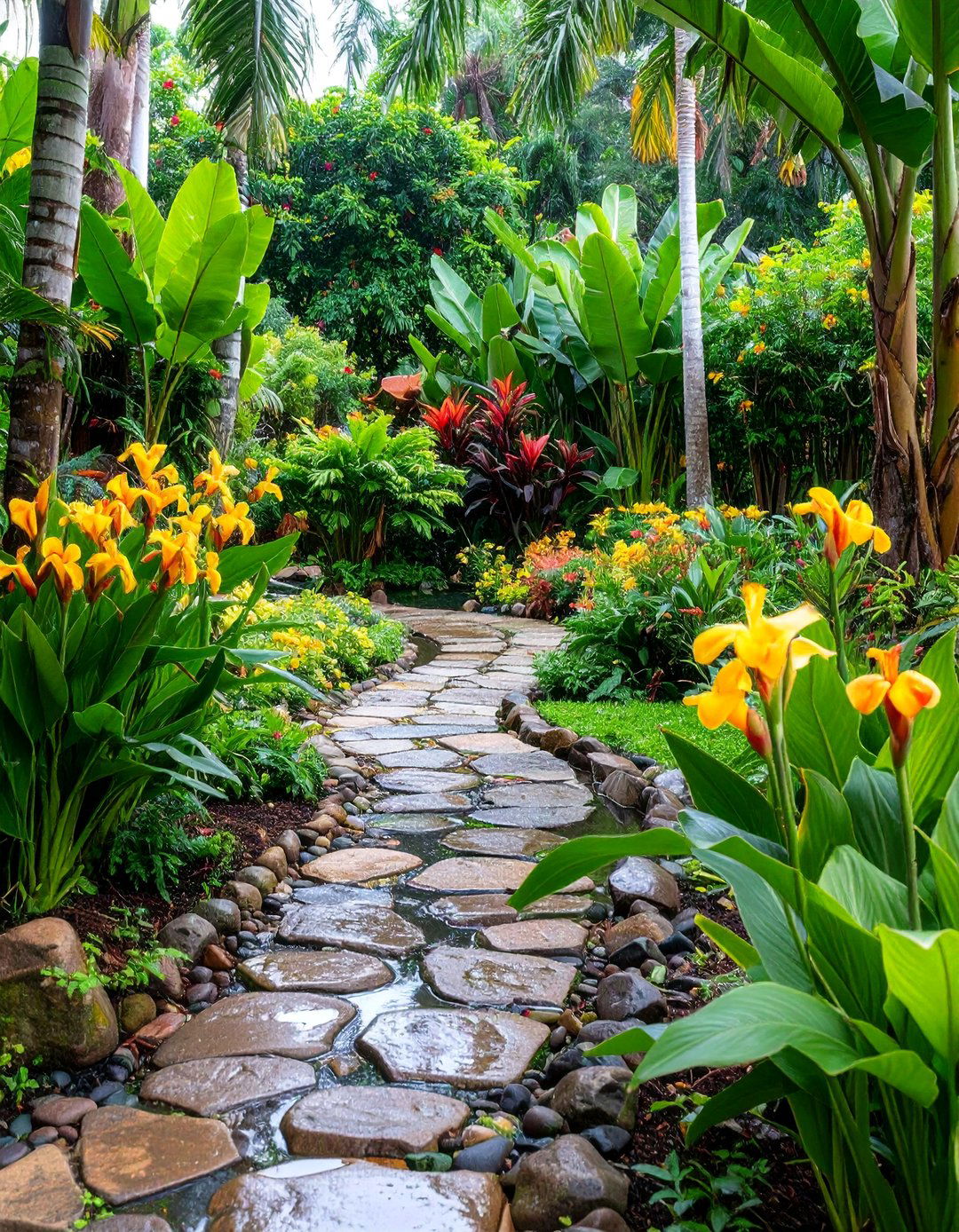 Tropical Backyard Sustainable Rain Garden Tropic - 25 Tropical Backyard Ideas