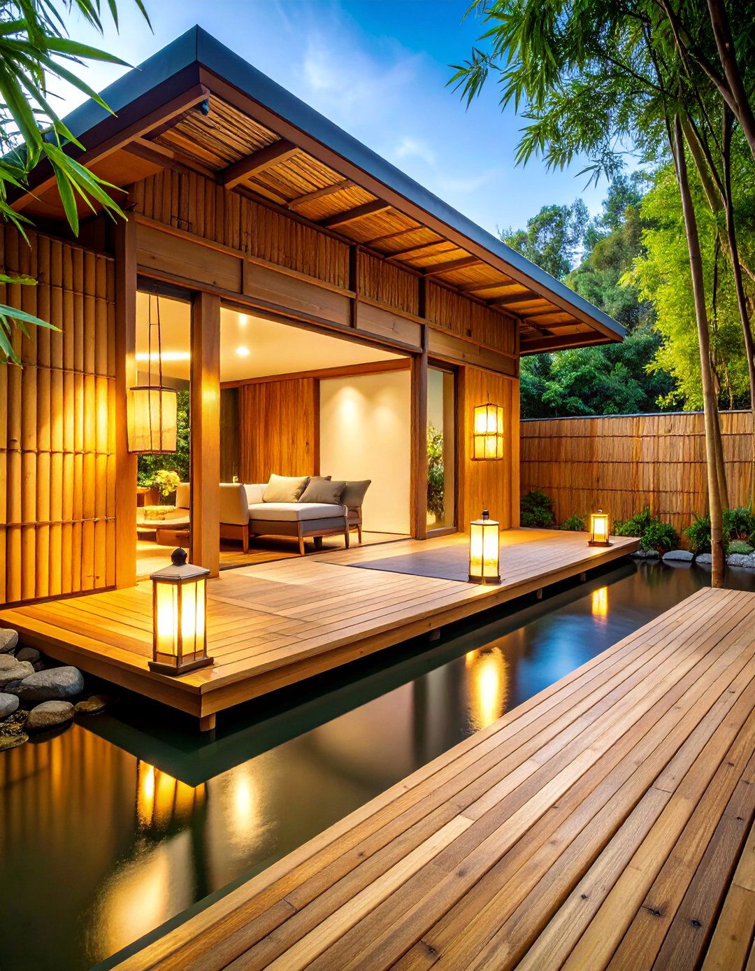 Tropical Backyard Zen Bamboo Hideaway - 25 Tropical Backyard Ideas