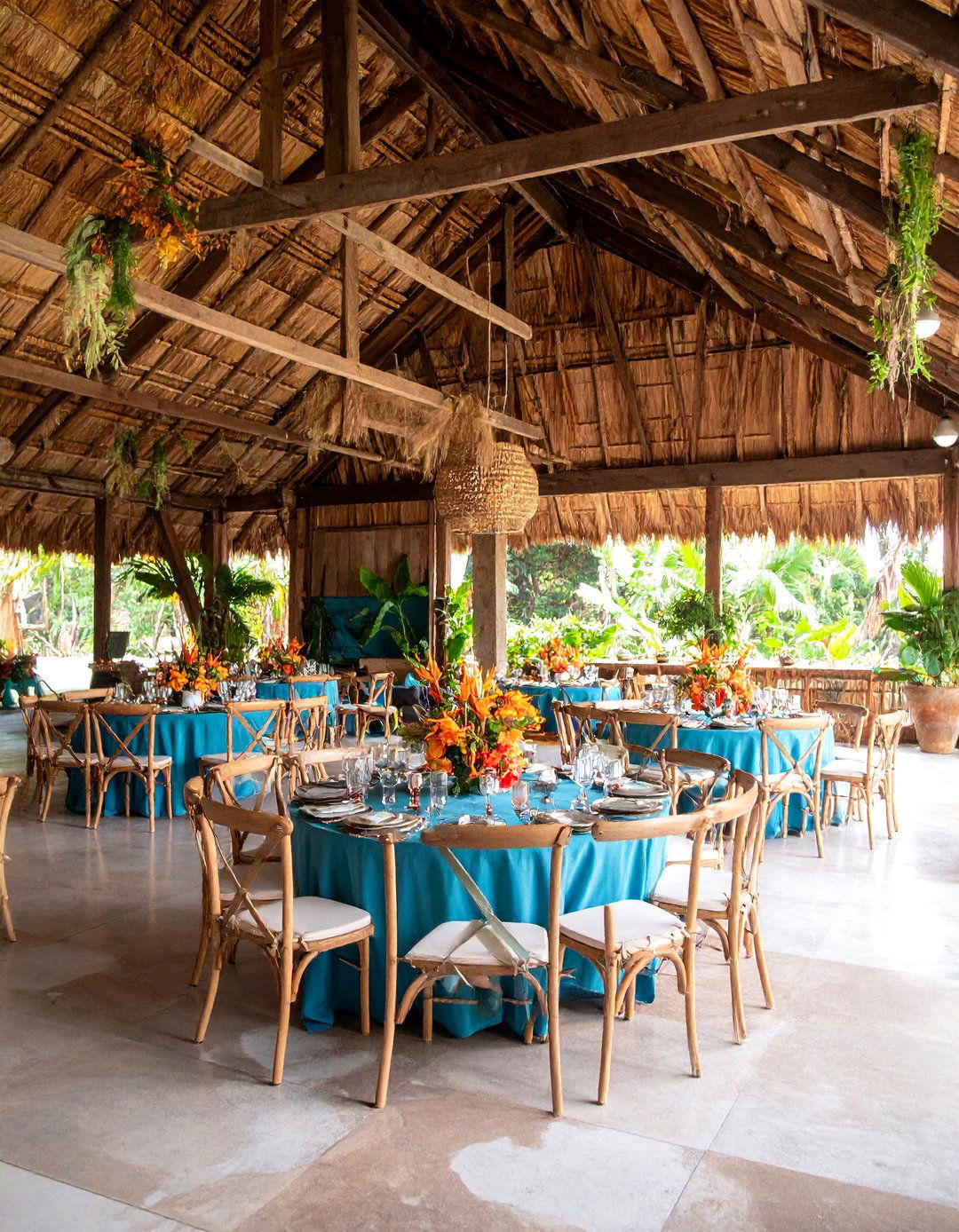Tropical Barn Wedding with Palm Fronds and Bright Florals - 25 Barn Wedding Ideas