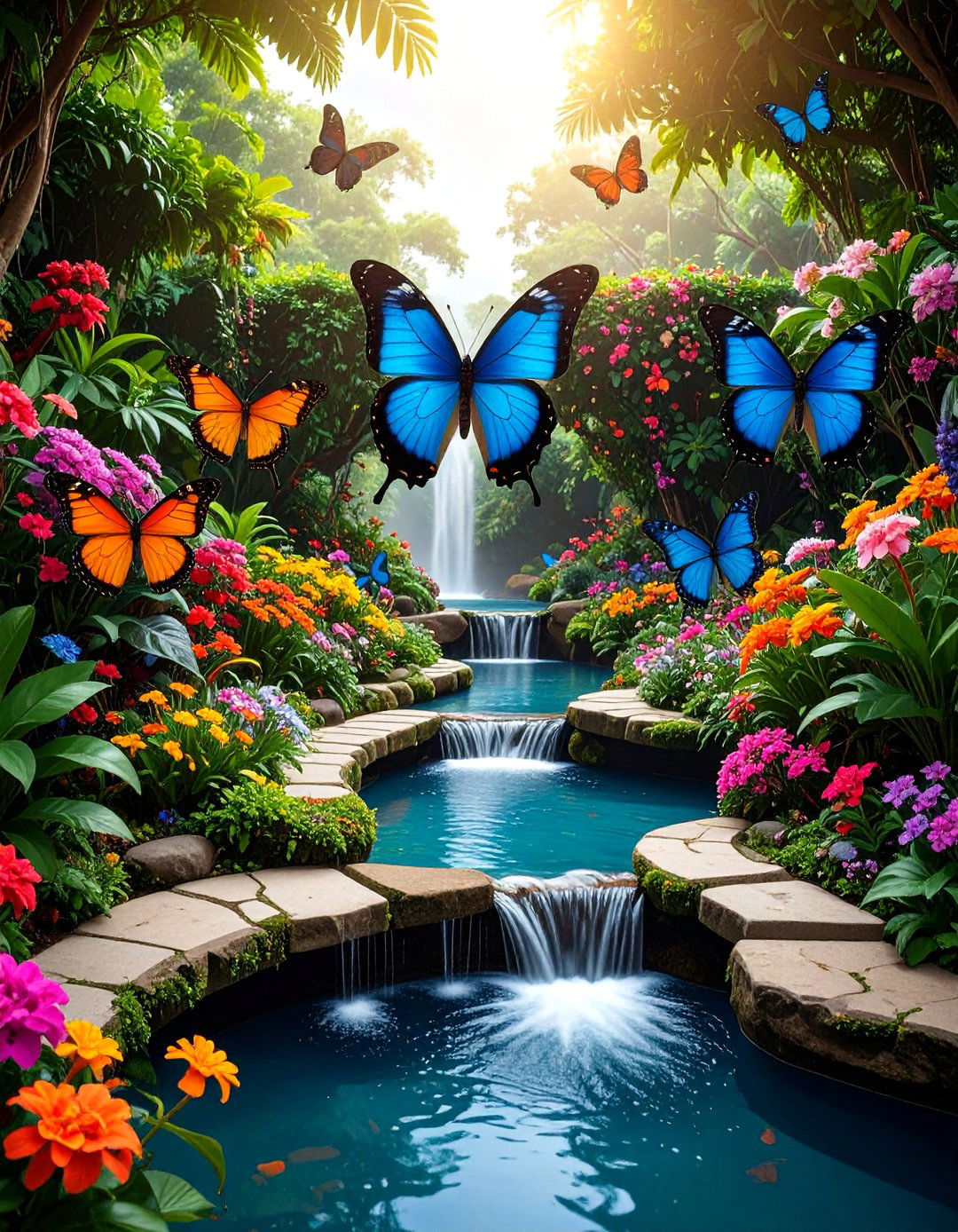 Tropical Butterfly Garden with Native Flowering Plants - 25 Tropical Landscape Ideas