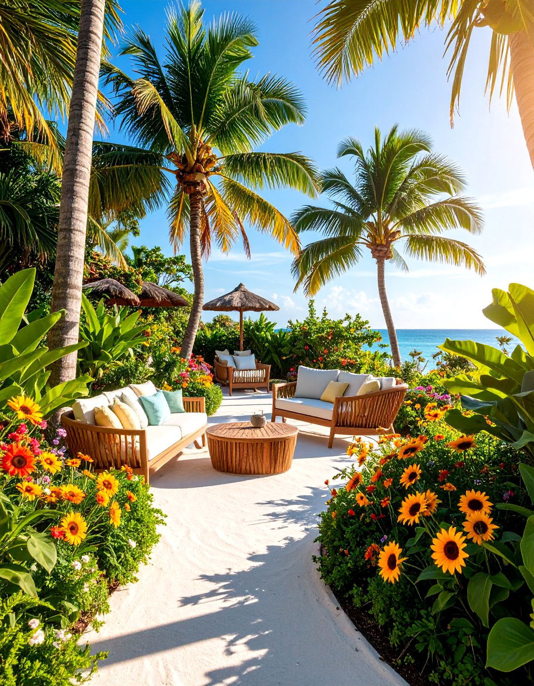 Tropical Coastal Garden with Salt Tolerant Plant Selections - 25 Tropical Landscape Ideas