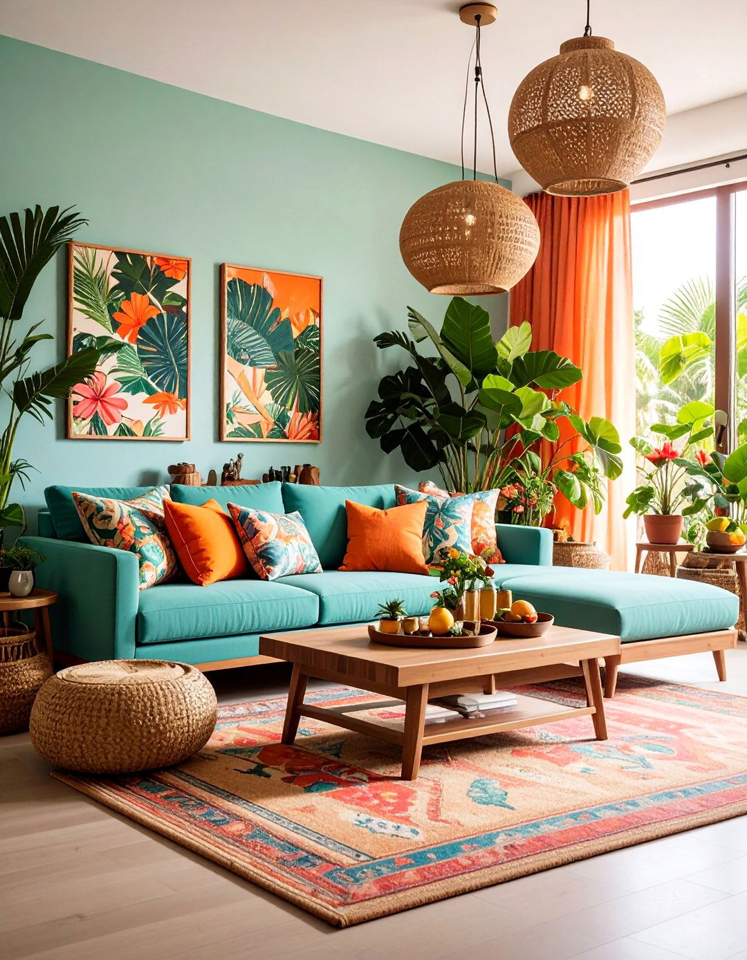 Tropical Guest Living Room with Welcoming Hospitality - 25 Tropical Living Room Ideas