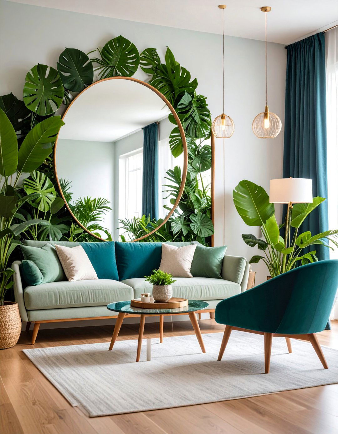 Tropical Jungle Leaf Pattern - 25 Mirror Painting Ideas