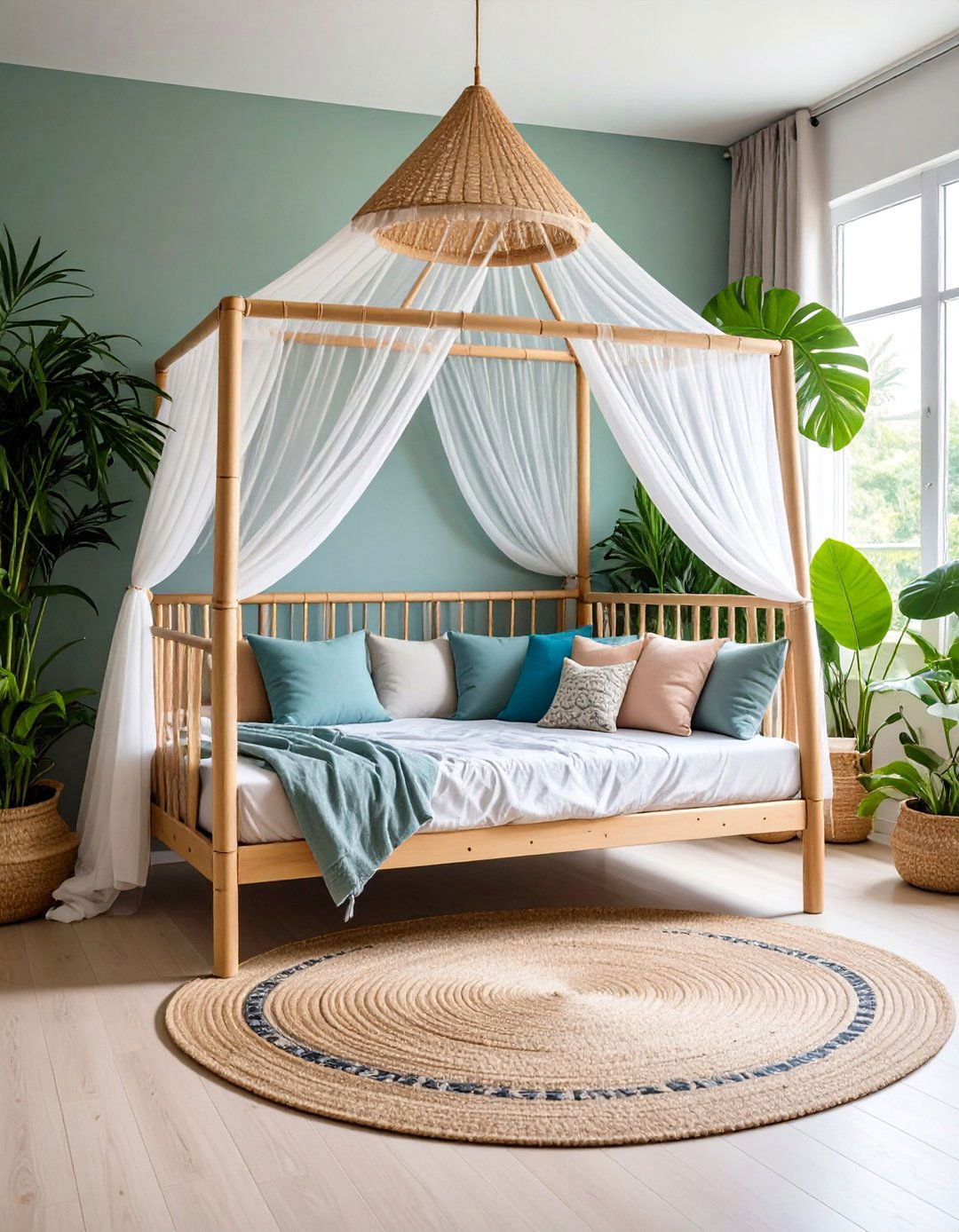 Tropical Jungle Toddler Hideaway - 25 Boho Toddler Room Ideas
