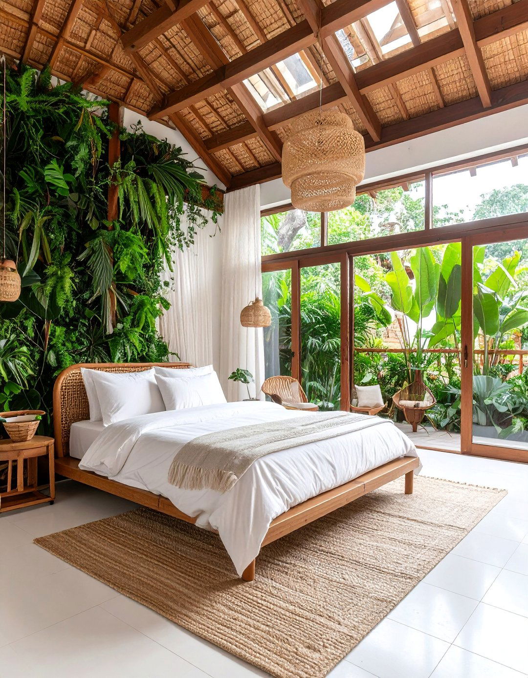 Tropical Modern Master Bedroom with Indoor Gardens - 25 Master Bedroom Ideas